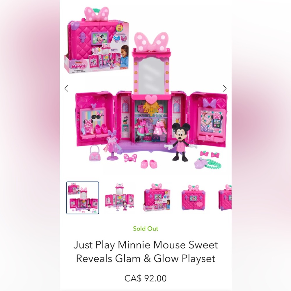 Minnie Mouse Sweet Reveals Glam & Glow playset